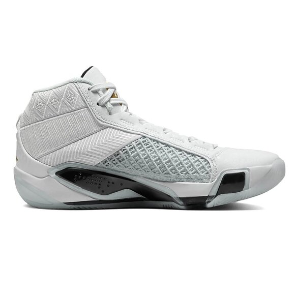 Nike Kid's Air Jordan 38 (GS) Basketball Shoe, White/Metallic Gold, 7 Youth - Picture 2 of 7